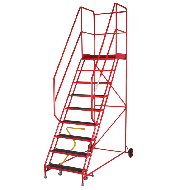 TB Davies 2019-008 8 Tread Heavy-Duty Mobile Safety Step - Punched Tread