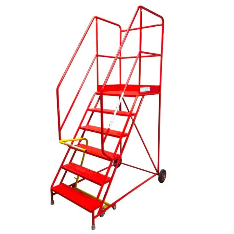 TB Davies 2019-006 6 Tread Heavy-Duty Mobile Safety Step - Punched Tread