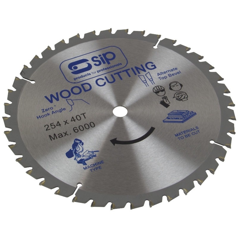 SIP 07773 10in (254x16mm) TCT Circular Saw Blade, 40 Tooth (for 01314/01321/4)