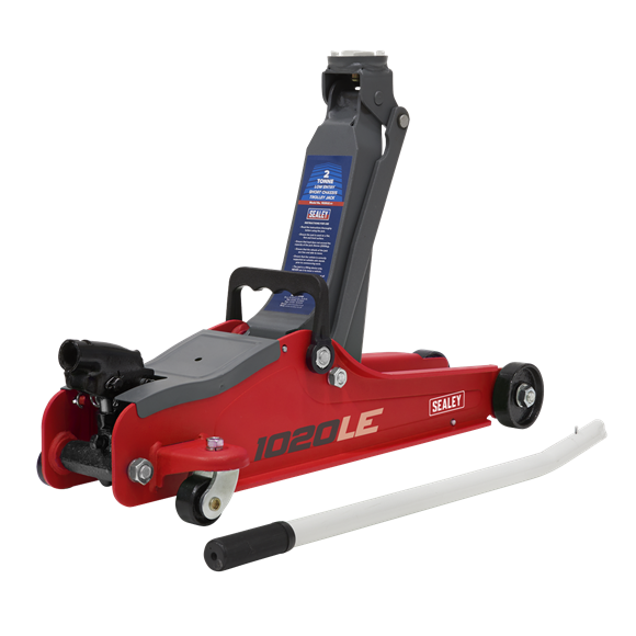 Sealey 1020LE Trolley Jack 2tonne Low Entry Short Chassis - Red