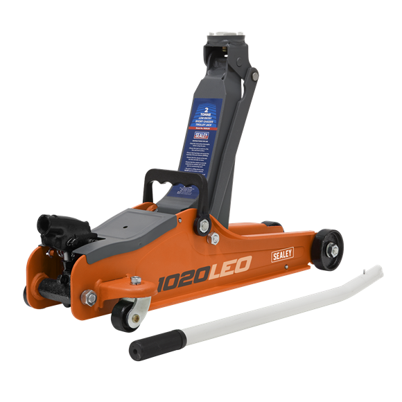 Sealey 1020LEO Trolley Jack 2tonne Low Entry Short Chassis - Orange