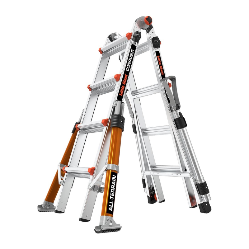 TB Davies 1304-034 4 Rung Little Giant Conquest PRO All-Terrain Multi-Purpose Ladder