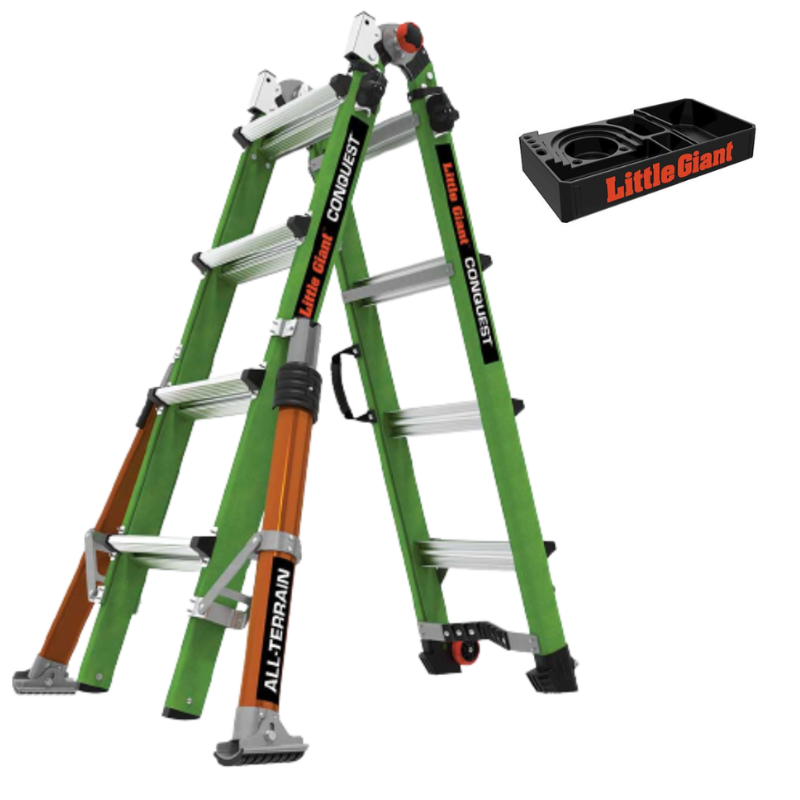 TB Davies 1304-044 4 Rung Conquest All-Terrain GRP Multi-Purpose Ladder