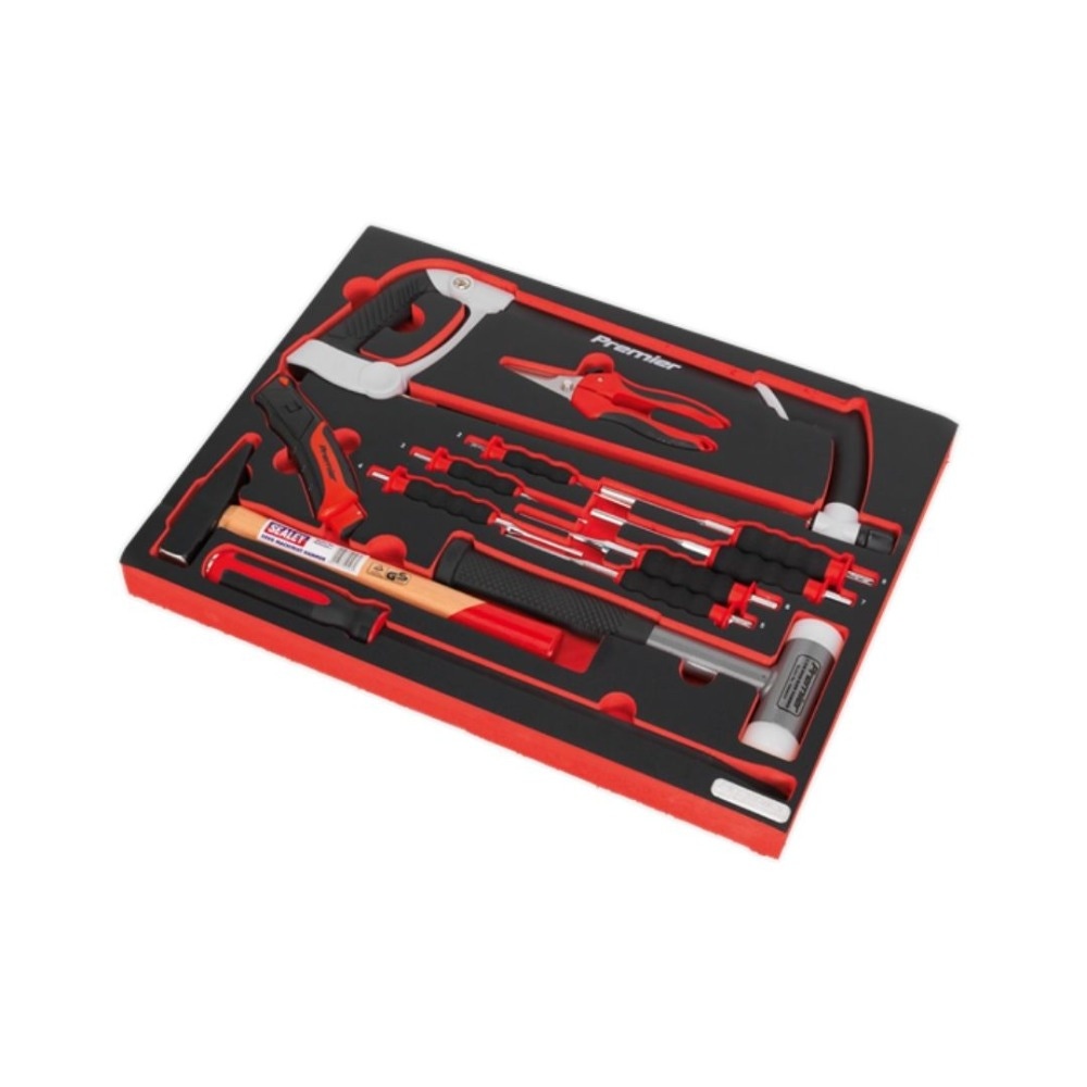 Sealey TBTP06EU Tool Tray with Hacksaw, Hammers & Punches 13pc