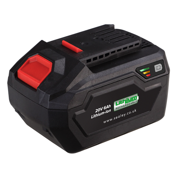 Sealey CP20VBP6 Power Tool Battery 20V 6Ah Lithium-ion for SV20 Series