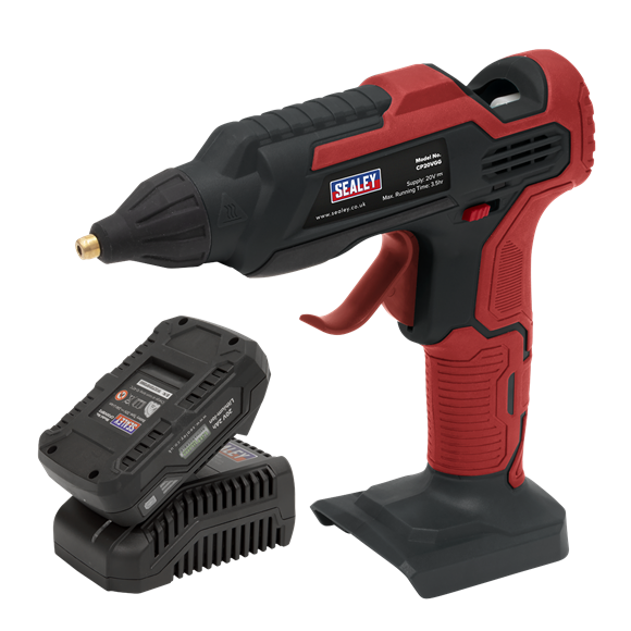 Sealey CP20VGGKIT1 Cordless Glue Gun Kit 20V 2Ah