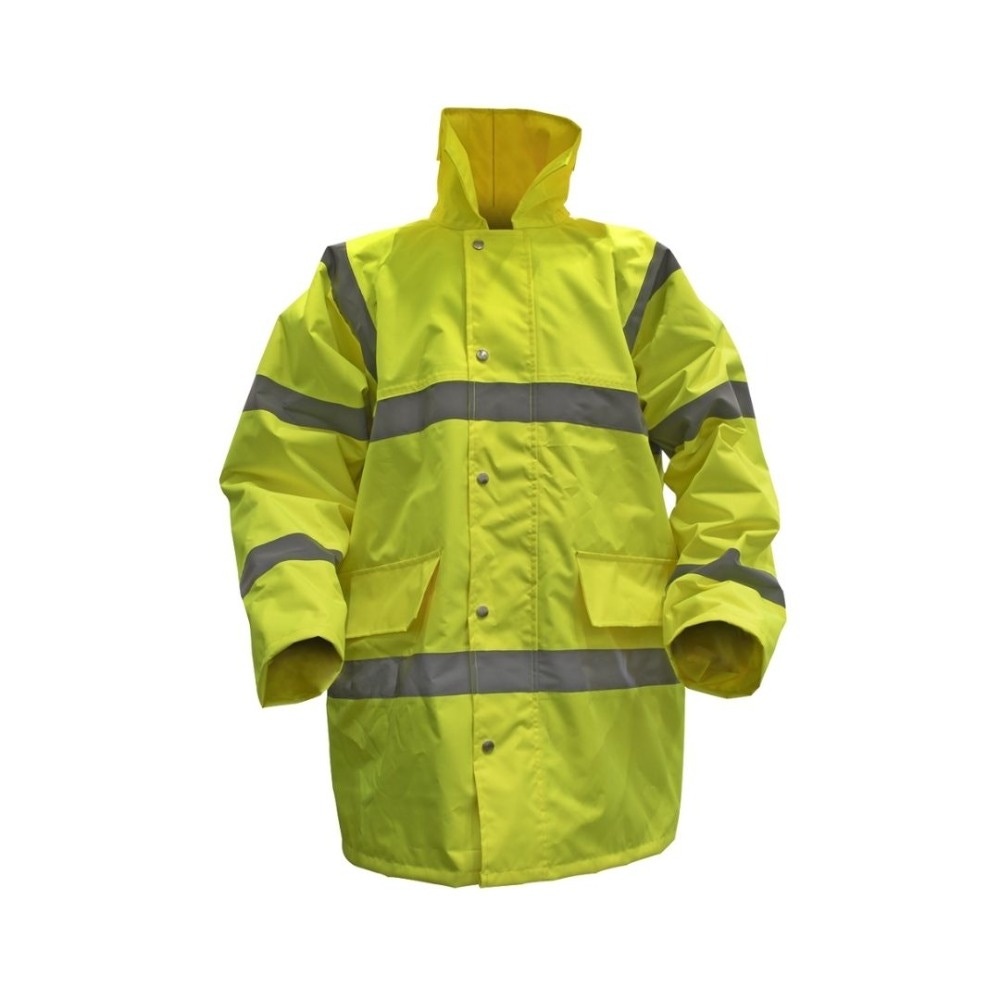 Sealey 806L Hi-Vis Yellow Motorway Jacket with Quilted Lining - Large