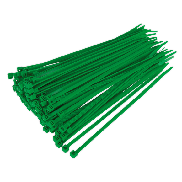 Sealey CT20048P100G Cable Tie 200 x 4.4mm Green Pack of 100