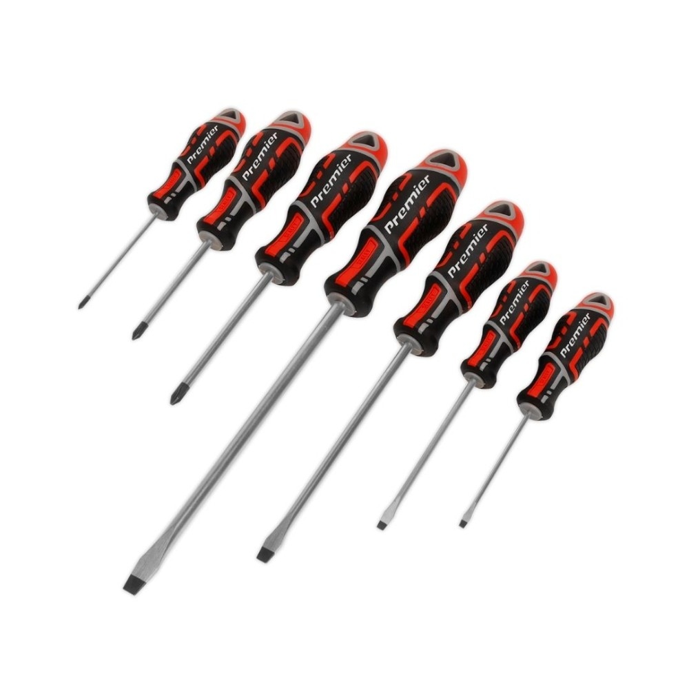 Sealey AK4325 Screwdriver Set 7pc GripMAX® - Red