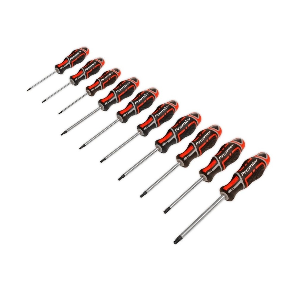 Sealey AK4324 Screwdriver Set 10pc TRX-Star* GripMAX® - Red