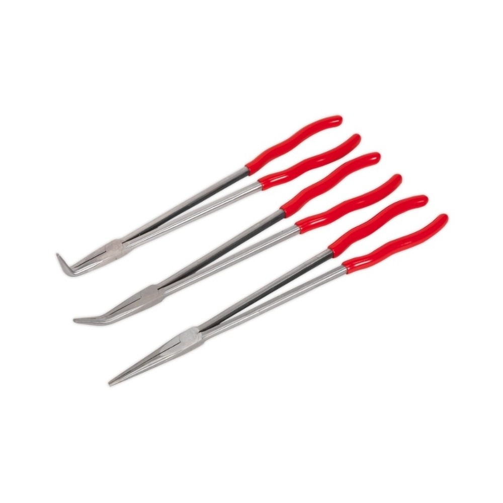 Sealey AK8576 Needle Nose Pliers Set 3pc Extra-Long 400mm