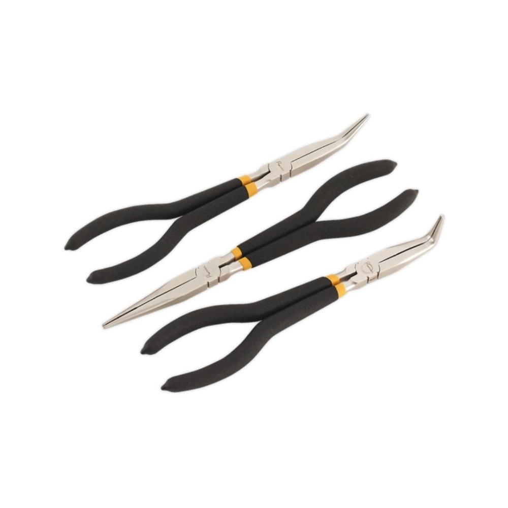Sealey AK930 Needle Nose Pliers Set 3pc 280mm Ni-Fe Finish