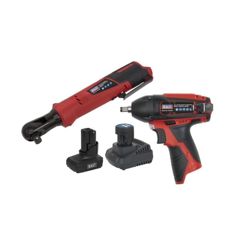 Sealey CP1200COMBO8 SV12 Series 2 x 12V Cordless Power Tool Combo Kit