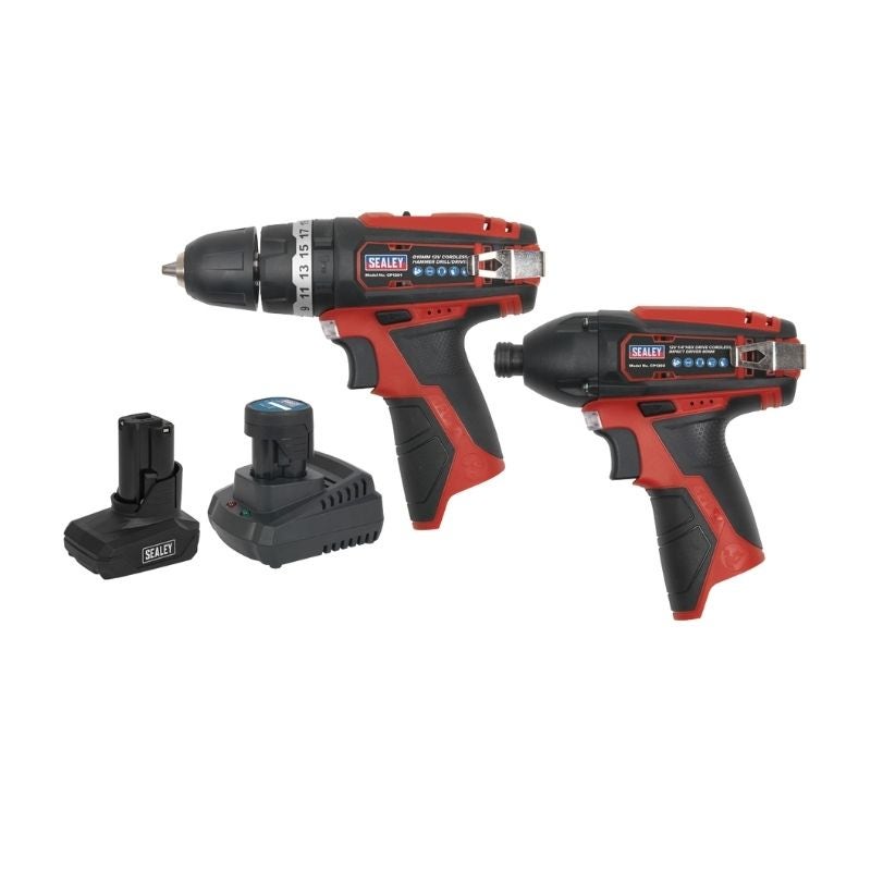 Sealey CP1200COMBO6 SV12 Series 2 x 12V Cordless Power Tool Combo Kit