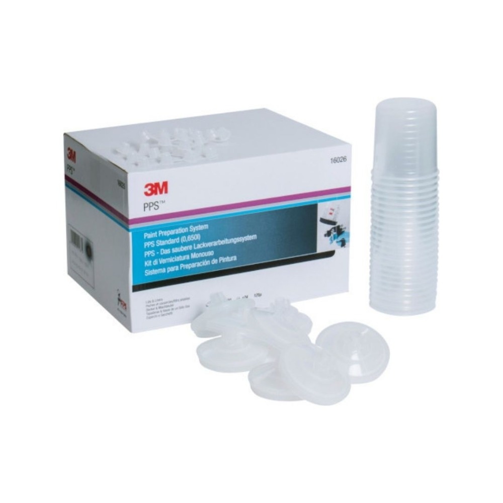 3M PPS Lid & Liner Kits, Standard, 650 ml, 125 µ