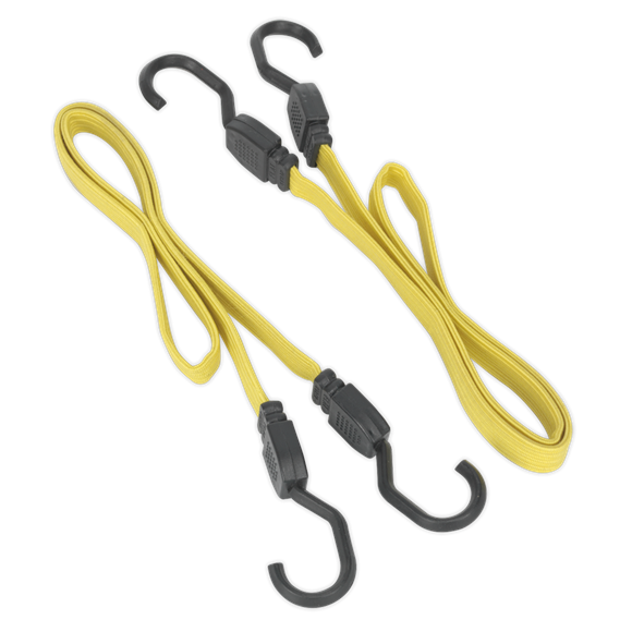 Sealey BCS18 Flat Bungee Cord Set 2pc 910mm