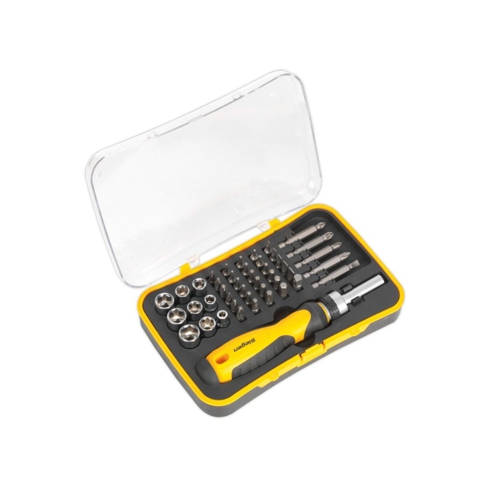 Sealey S0979 Socket & Bit Set 45pc Ratchet Screwdriver