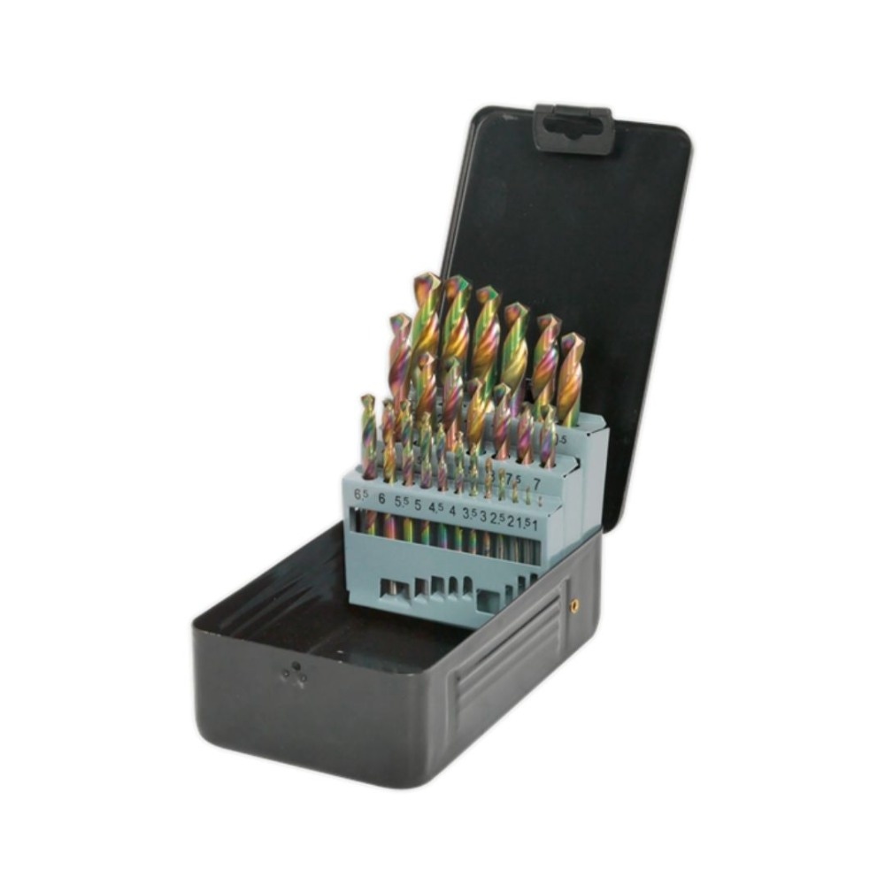 Sealey S0938 HSS Drill Bit Set 25pc Edge Ground - Metric DIN 338
