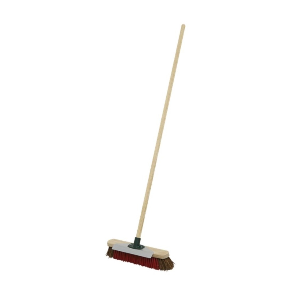Sealey BM16SC Heavy-Duty Stiff/Hard Bristle Broom with Scraper 16