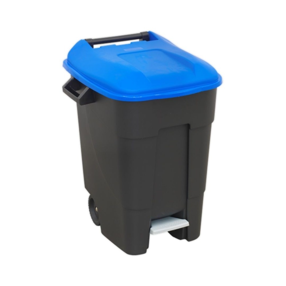 Sealey BM100PB Refuse/Wheelie Bin with Foot Pedal 100L - Blue