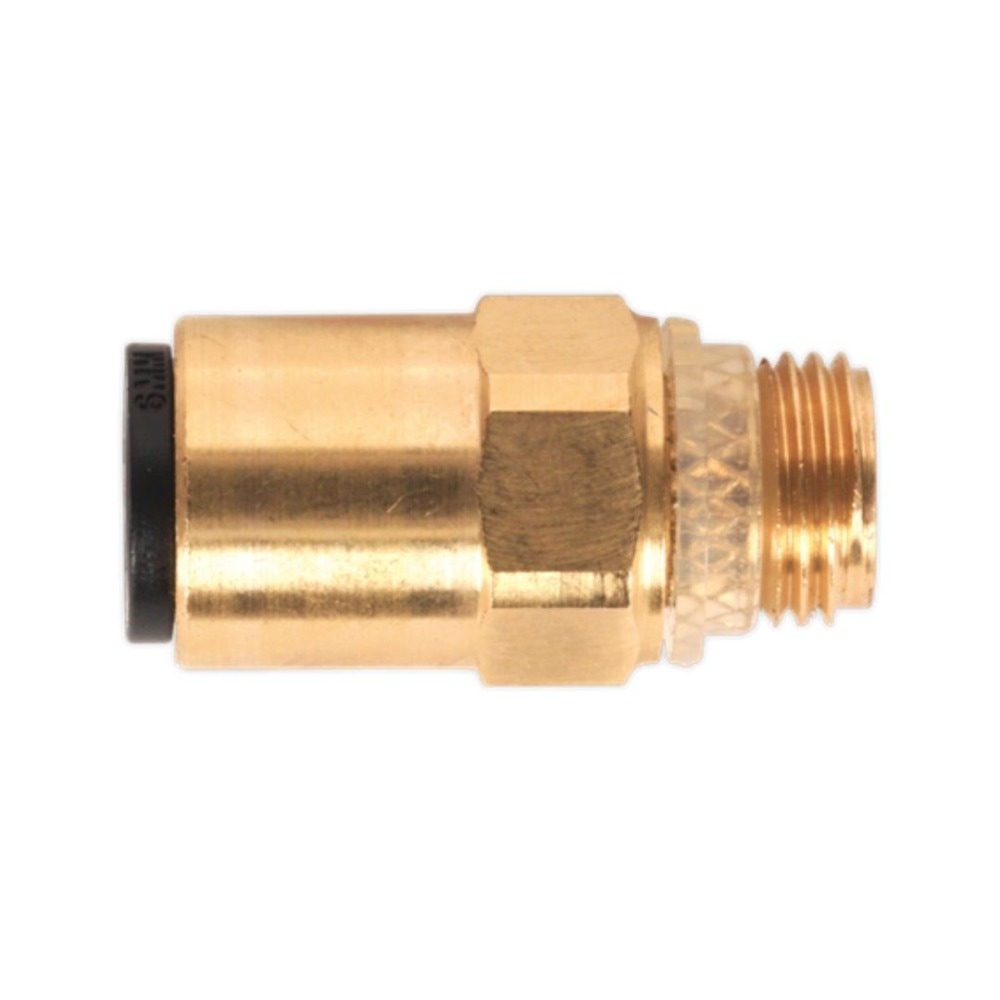 Sealey JGBC618 Brass SuperThread Straight Adaptor 6mm x 1/8