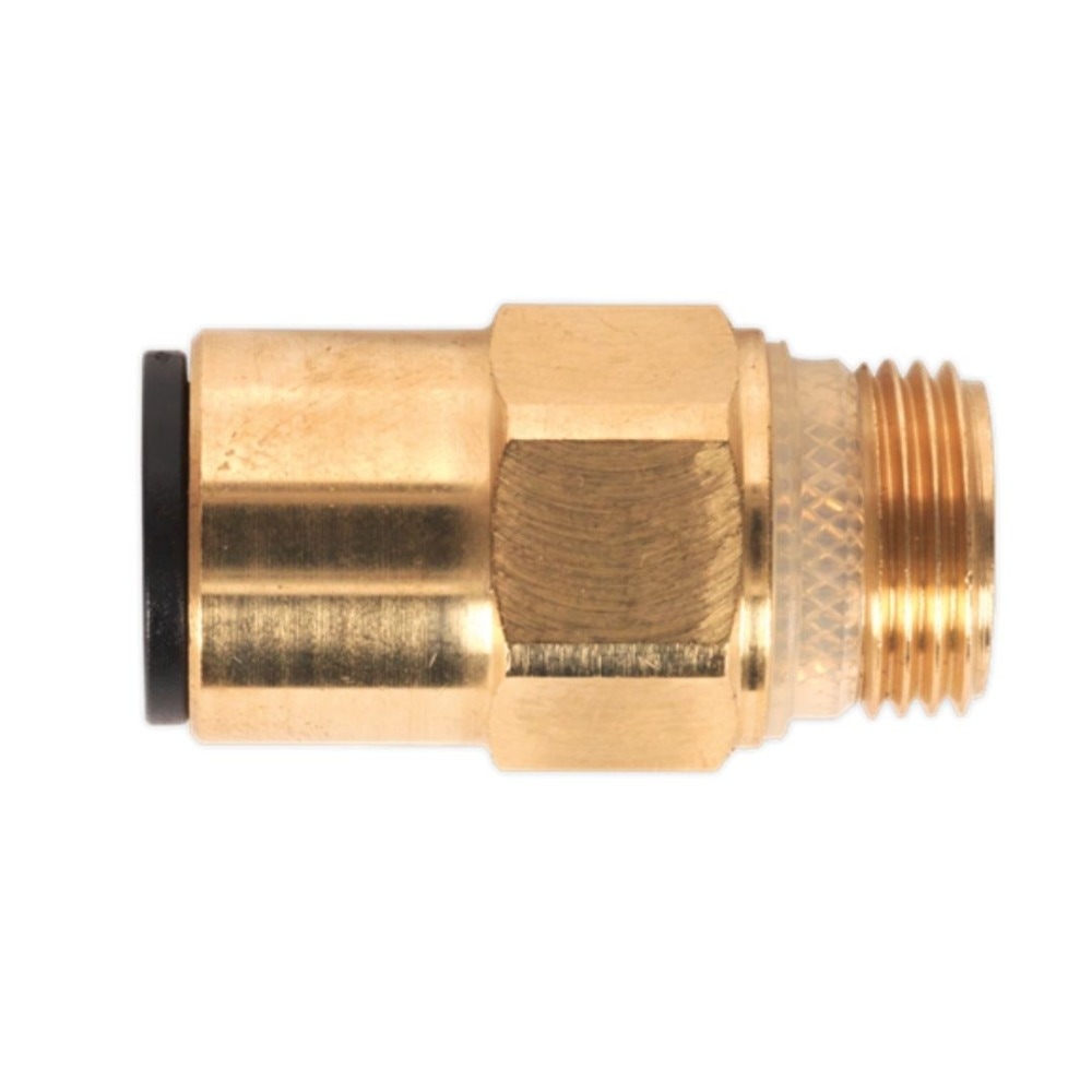 Sealey JGBC1238 Brass SuperThread Straight Adaptor 12mm x 3/8