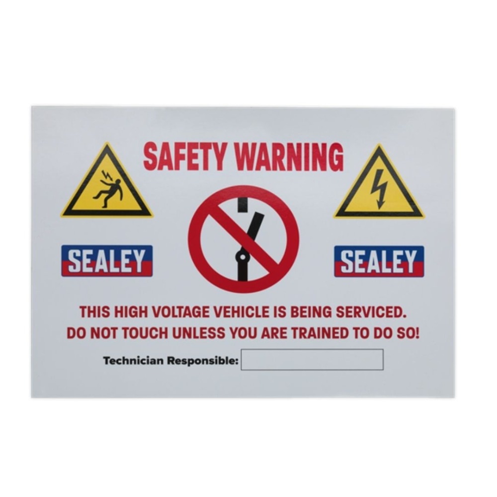 Sealey HYBRIDSIGN Hybrid/Electric Vehicle Warning Sign