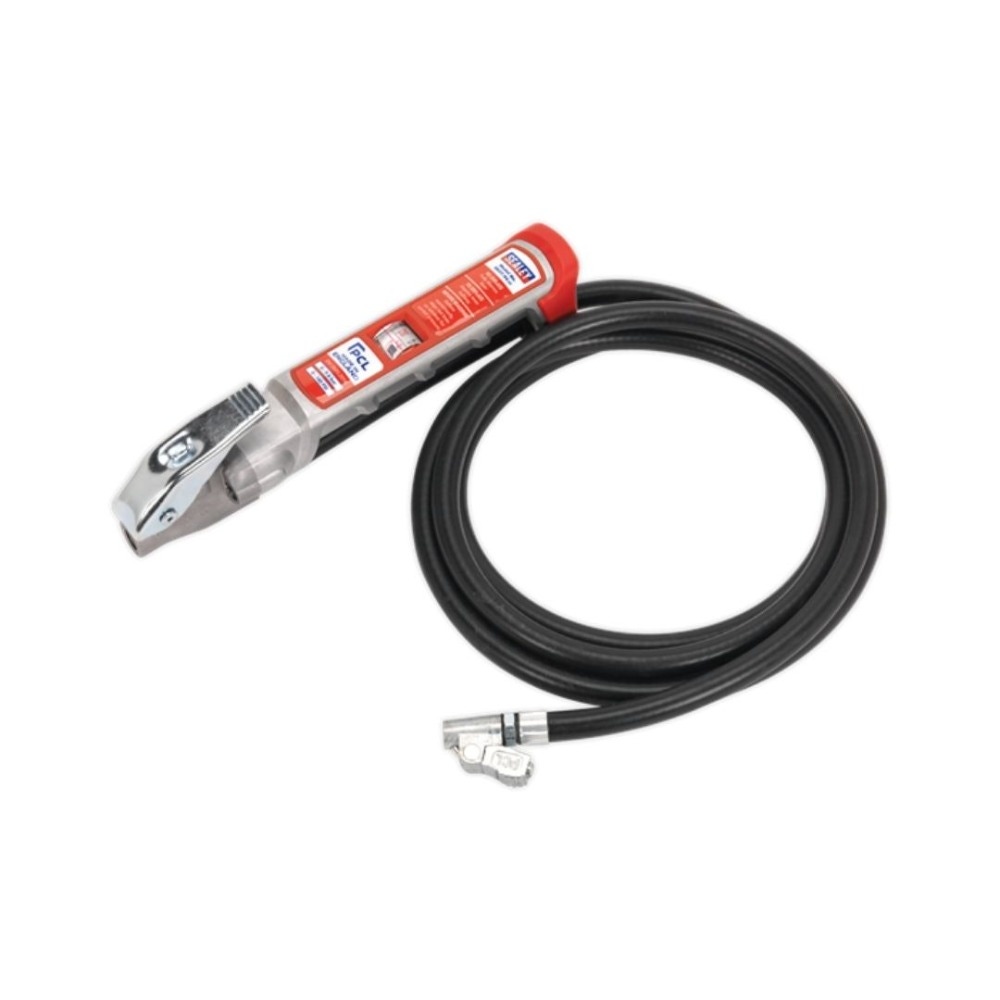 Sealey SA37/94 Professional Tyre Inflator with 2.5m Hose & Clip-On Connector