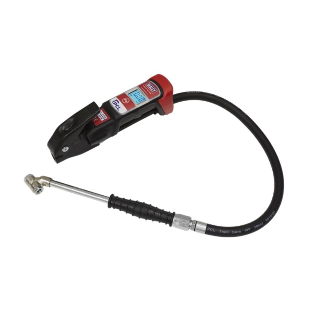 Sealey SA37/96B Premier Anodised Digital Tyre Inflator with Twin Push-On Connector