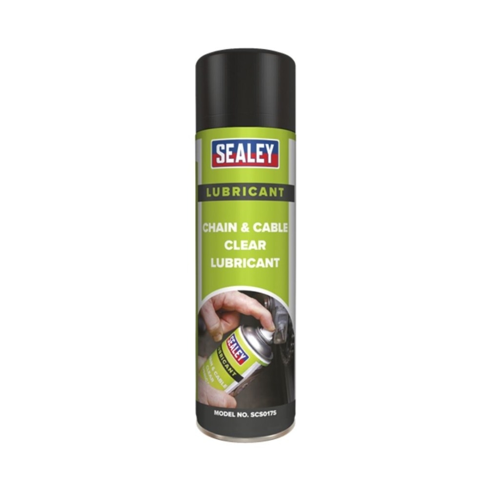 Sealey SCS017 Chain & Cable Clear Lubricant 500ml Pack of 6