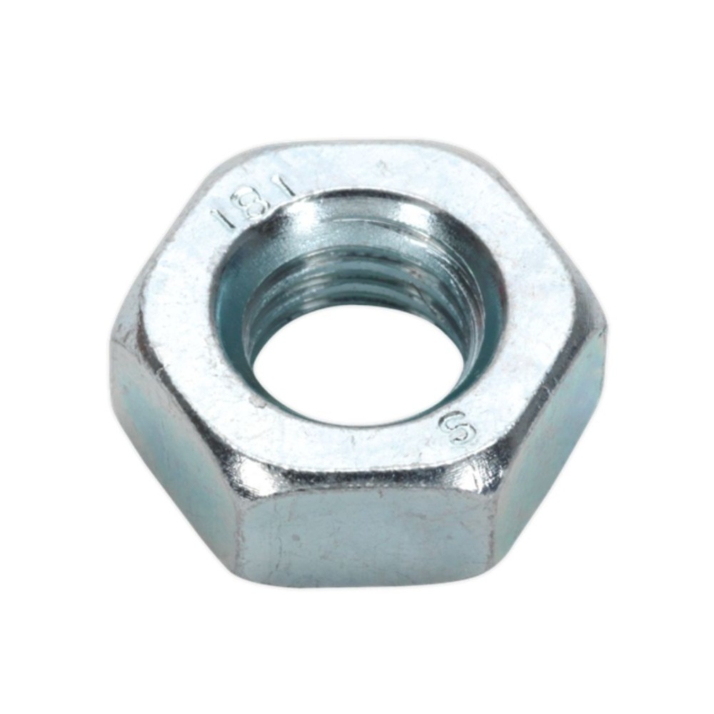 Sealey SN10 Steel Nut DIN 934 - M10 Zinc Pack of 100