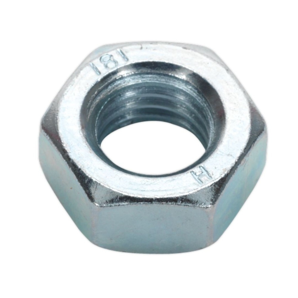 Sealey SN14 Steel Nut DIN 934 - M14 Zinc Pack of 25