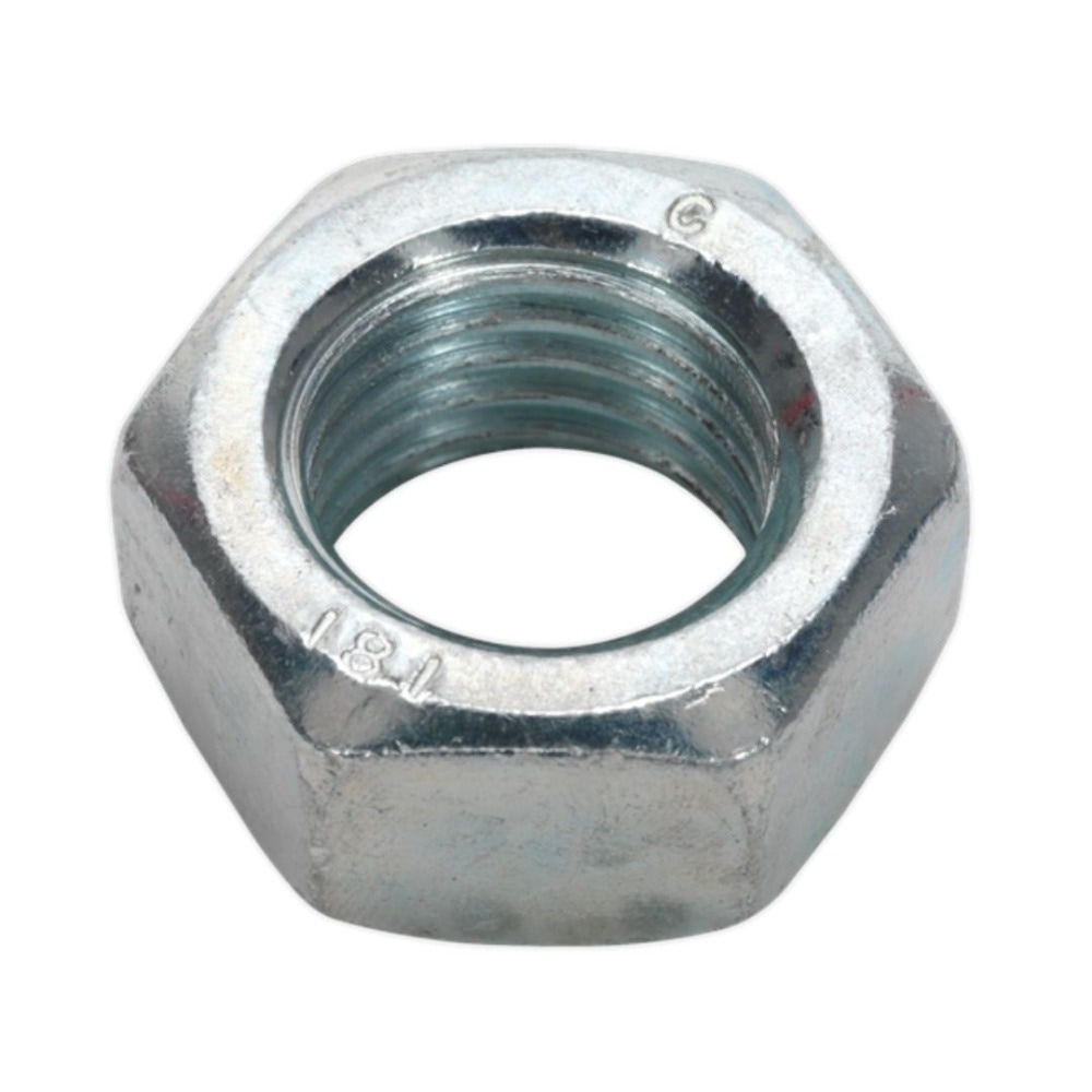 Sealey SN20 Steel Nut DIN 934 - M20 Zinc Pack of 10