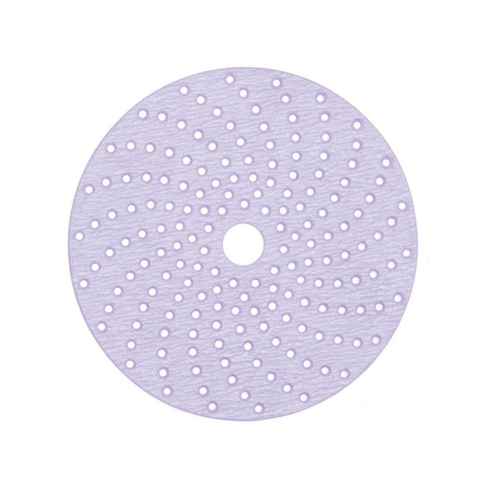 3M Hookit Purple Clean Sanding Abrasive Disc 334U, 150 mm, Multihole, P500 (Pack of 100)