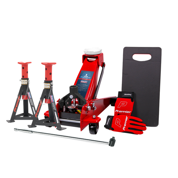 Sealey 3290CXCOMBO Trolley Jack 3tonne Combo