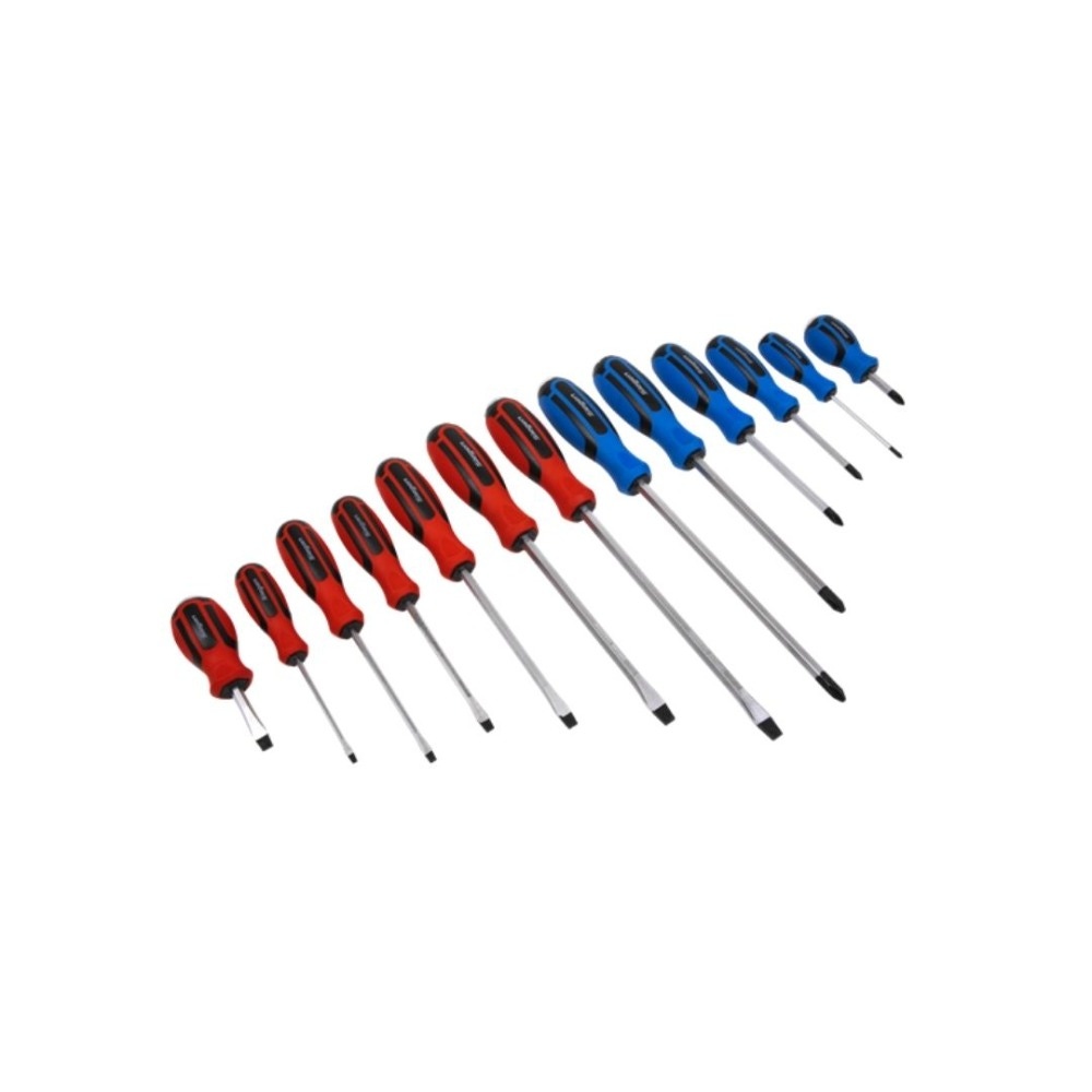 Sealey S0754 Screwdriver Set 13pc Hammer-Thru