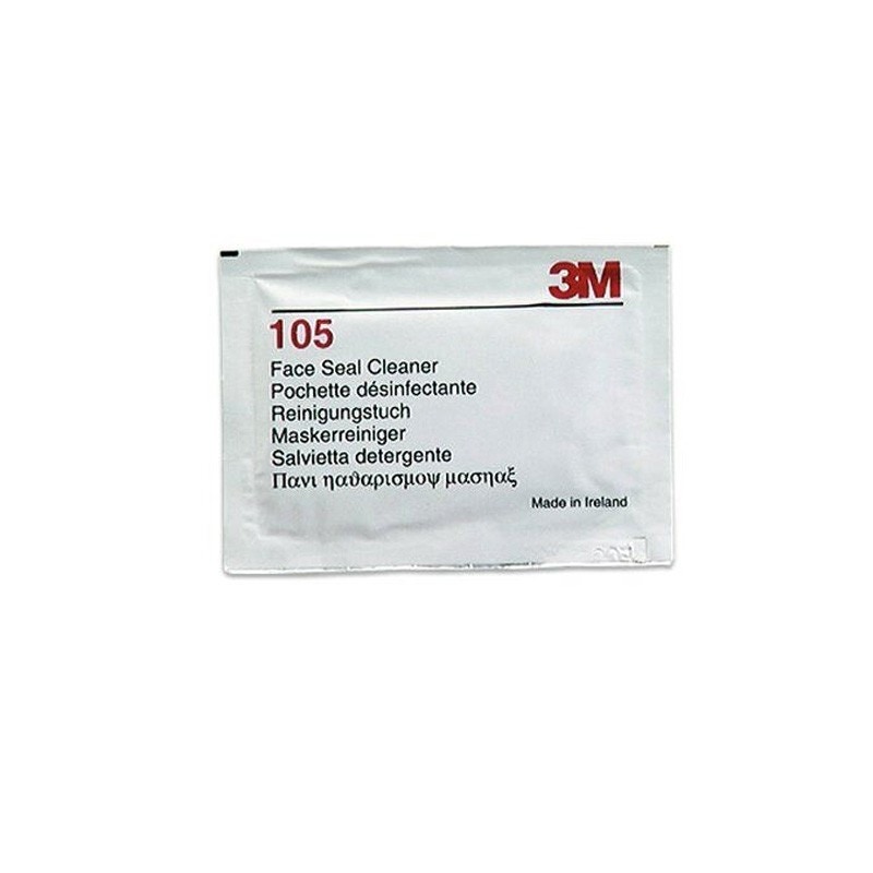 3M 105 Face Seal Cleaning Wipes for Half and Full Face Masks - (Box of 20)