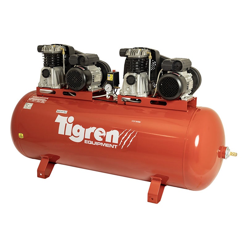 SIP 04386 Tigren 270Ltr Tandem Air Compressor 230V