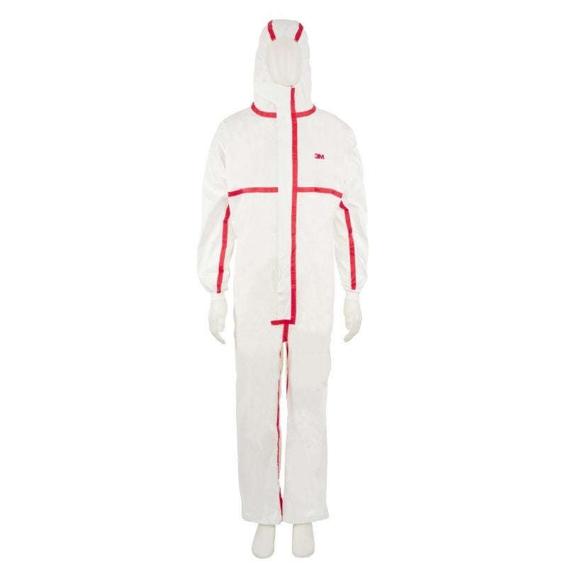 3M Protective Coverall 4565 Type 4/5/6 White+Red M