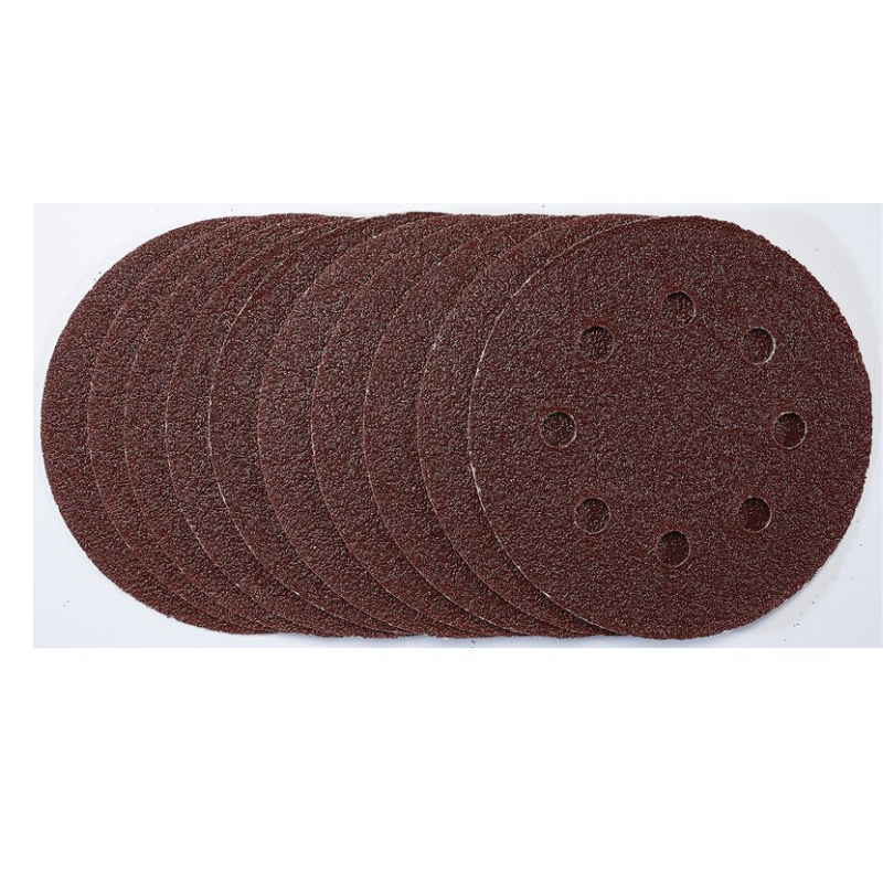 Draper 54755 Sanding Discs, 125mm, Hook & Loop, 80 Grit (Pack of 10)