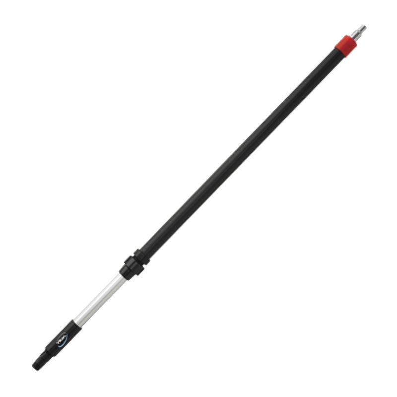 Vikan Aluminium handle, waterfed, 1080 - 1600 mm, Ø32 mm, Black