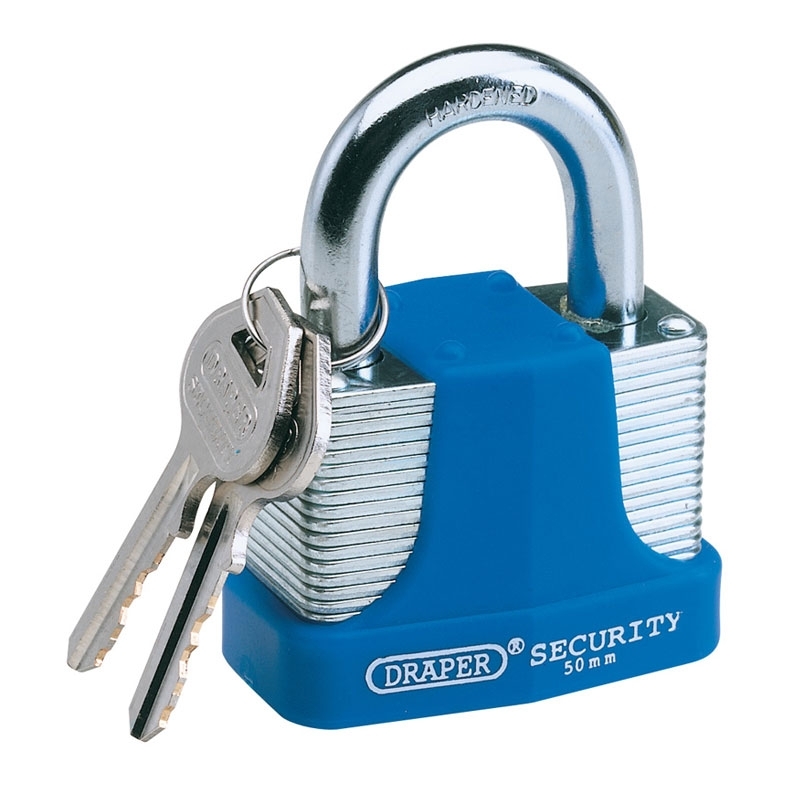 Draper 64179 30mm Laminated Steel Padlock and 2 Keys