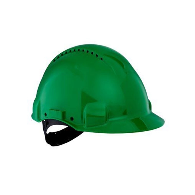 3M G3000 Safety Helmet, Uvicator, Pinlock, Ventilated, Green, G3000CUV-GP