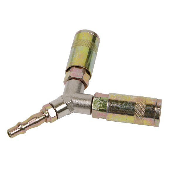 Sealey ACX55 Twin Coupling Bodies Y-Adaptor