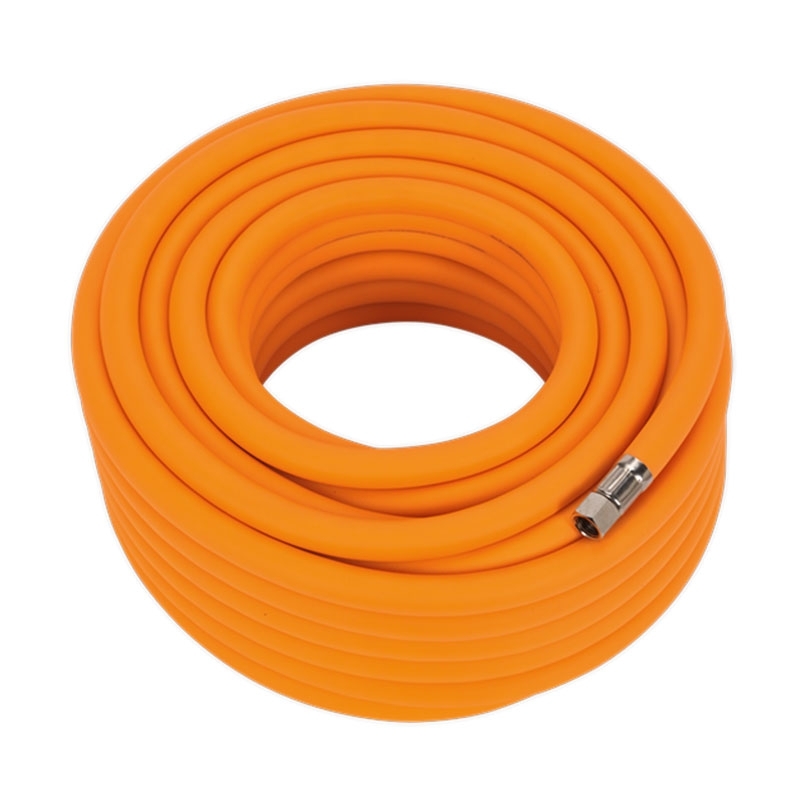 Sealey AHHC2038 Air Hose 20m x Ø10mm Hybrid High-Visibility with 1/4