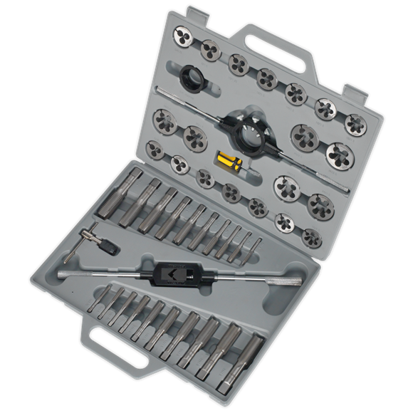 Sealey AK303 Tap & Die Set 45pc Split Dies Metric