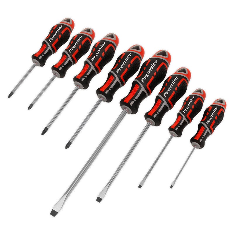 Sealey AK4322 Screwdriver Set 8pc GripMAX® - Red