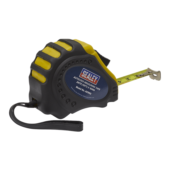 Sealey AK993 Autolock Tape Measure 3m(10ft) x 16mm - Metric/Imperial