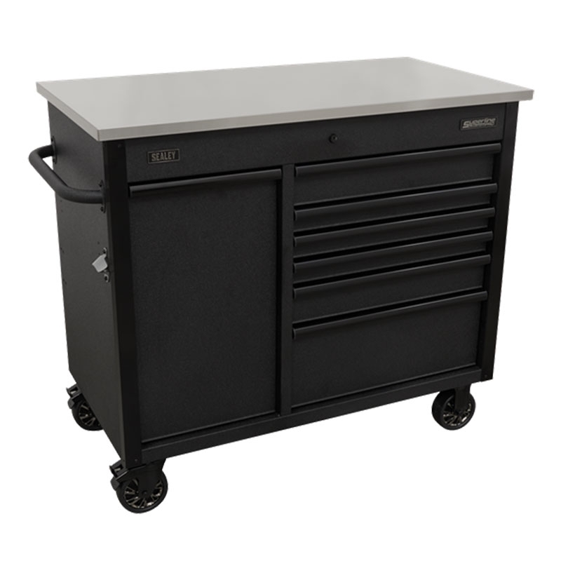 Sealey AP4206BE Mobile Tool Cabinet 1120mm with Power Tool Charging Drawer