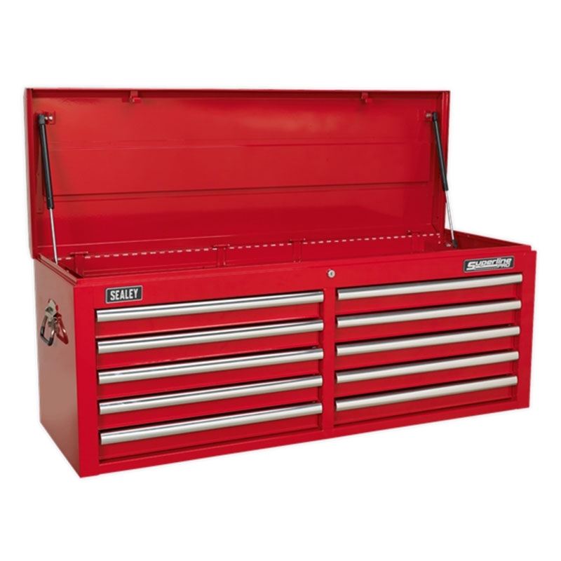 Sealey AP5210T Topchest 10 Drawer with Ball Bearing Slides - Red